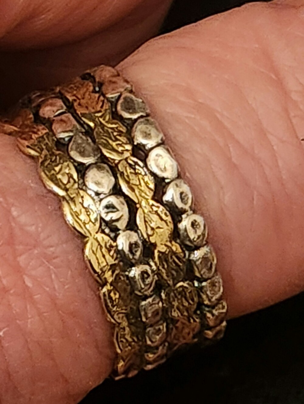 Silpada Designs Ring Size 8 Stacked Metals